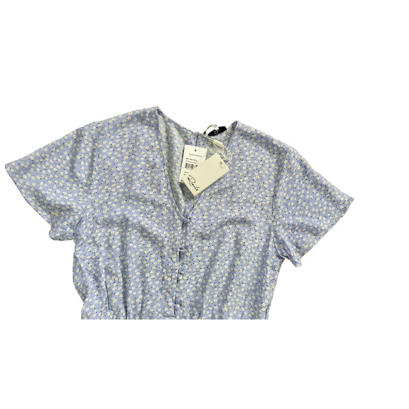 NWT Rails Sophia Romper in Sky Blue Daisies Rayon lightweight ( missing tie) XS - Picture 4 of 5